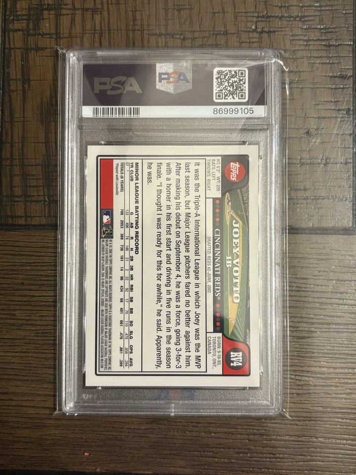 Topps Kmart Joey Votto Rookie RC 2008 #RV4 PSA 10 - ¡Cincinnati Reds POP 40! Foto 2 de 2