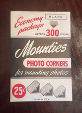 Mounties Photo Corners Black Economy Pack Approx. 300 Corners Made in USA