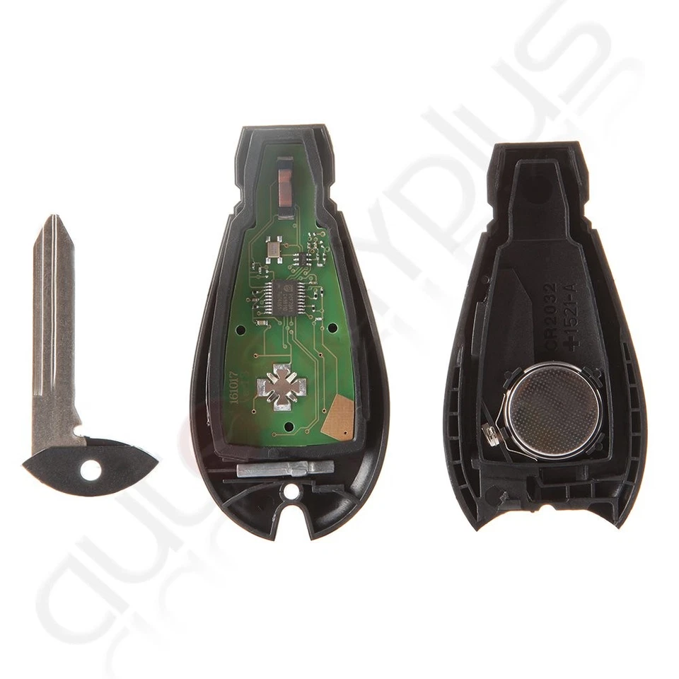 2 个遥控汽车钥匙链适用于吉普大切诺基指挥官 2008 2009 2010 年 4 个按钮 — 第 2/4 张图片