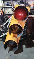 Vintage Traffic Light Signal With Turn Arrows