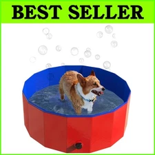 Multi-Purpose Foldable Pet Pool - 30.5in Round Bathing & Cooling Solution