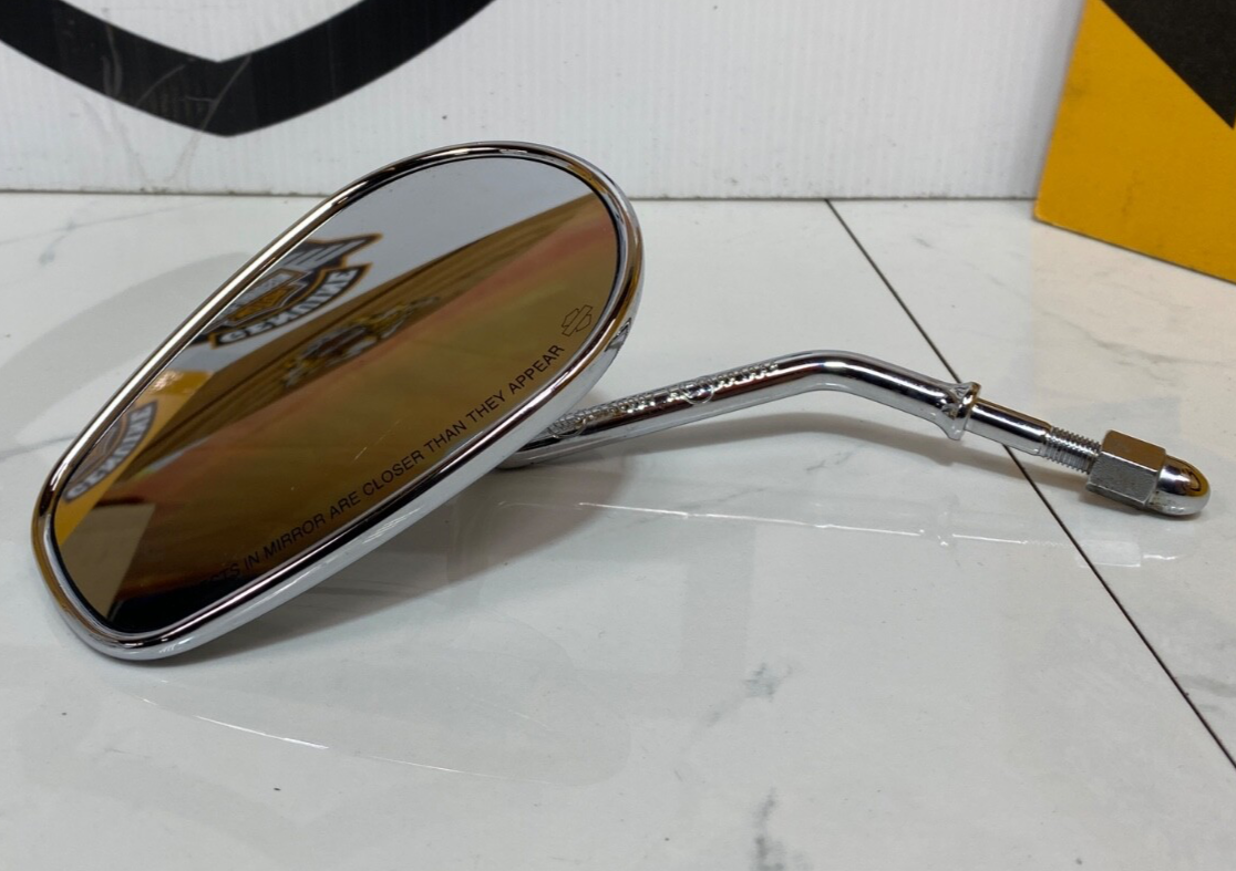 84-26 OEM Harley Short Stem Tear Drop Mirrors Set Touring Dyna