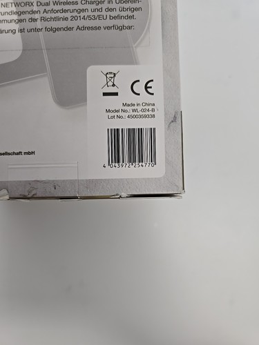 Networx Dual Charger Qi-Ladegerät 2 Ladepads 10 W schwarz grau#1776 - Zdjęcie 8 z 9