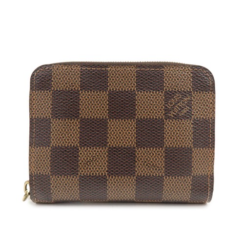 Louis Vuitton Damier Zippy Coin Case Wallet Brown N63070 Authentic Used F/S