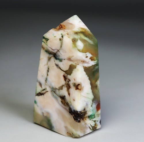 Natural Green Snowflake Cherry Blossom Flower Agate Quartz Crystal Tower Point - Picture 9 of 9