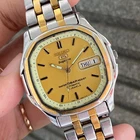 RARE Seiko 5 Superior Square Luminous Dial Two Tone Automatic 7S36-0500 Watch