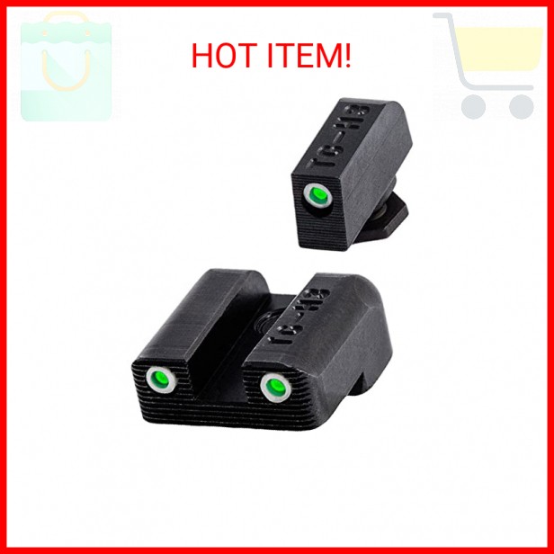 TruGlo Glow in The Dark Pistol Optic Compatible with Glock 42 and 43, Tritium