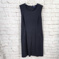 Lands End Black Dress 14T Classic Work Office Professional Capsule Minimalist