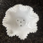 Vtg Fenton Silver Crest Epergne 4 Hole Glass Bowl Base 11.5"x 11.5 No Horns READ