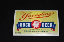 YUENGLINGS BOCK BEER YUENGLINGS POTTSVILLE PA NEW 1934