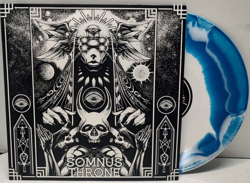 Somnus Thron (blau und weiß Vinyl) 12" Album/Poster, US-Versand. - Bild 2 von 4