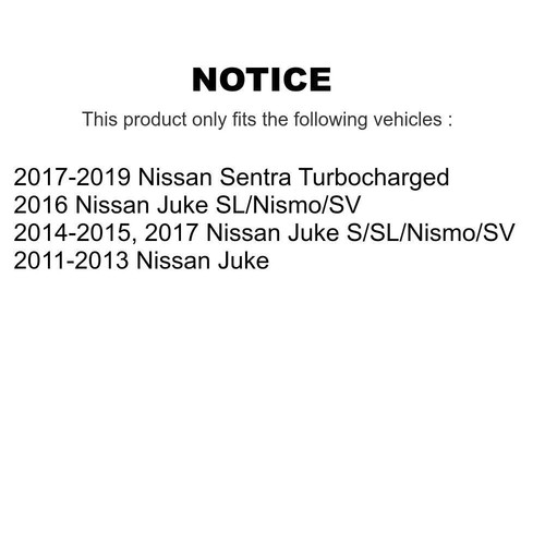 For Nissan Sentra Juke Front Rear Coated Disc Brake Rotors Semi-Metallic Pad Kit - Picture 2 of 14