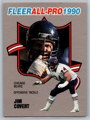 Jim Covert 1990 Fleer All-Pro FOOTBALL #7 Chicago Bears | eBay