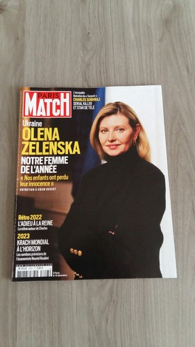 París Match N º 3843 29/12/2022 Olena Zelenska/Retro 2022 / Elizabeth II / - Imagen 2 de 6