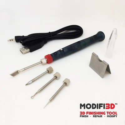 MODIFI3D Original: Herramienta de Acabado de Impresión 3D - Incluye 4 puntas, Alimentado por USB.