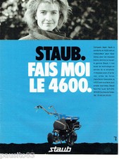 PUBLICITE ADVERTISING 046  1988  Staub  motoculteur 4600