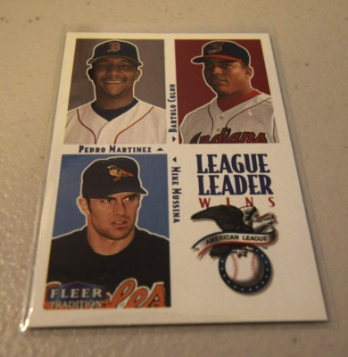 2000 Fleer League Leaders Wins Perdo Martinez Bartolo Colon Mike Mussina #7