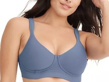 Jockey Cooling Cotton Full Coverage Lined Wirefree Bra- Dusk Blue 42 DD NWT