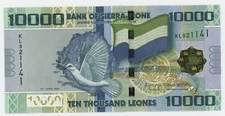 Sierra Leone 10000 Leones 27-4-2021 Pick 33 UNC Uncirculated Banknote