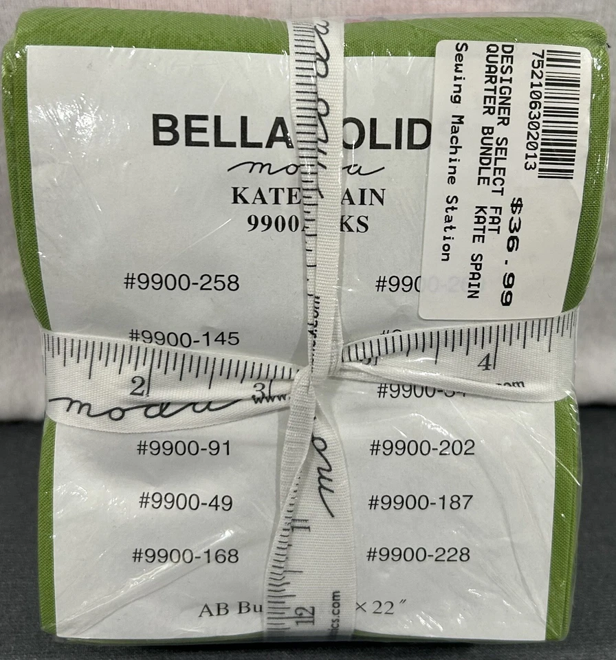 Kate Spain Bella Solids Designer Series 12 Fat Quarter Bundle Moda Fabrics - Image 2 of 3