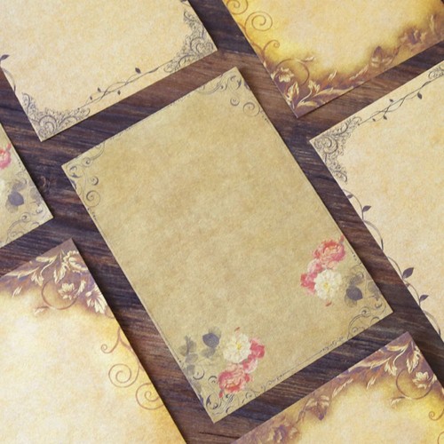 Letter Paper Old Europe Style Letter Pad Retro Vintage Writing Paper Envelope - Picture 11 of 20