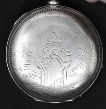 1880's Fahys/Sterling Waltham Mass. No. 1 Hunter Pocket Watch Coin Silver 140 Gr