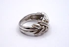 Vintage TMA Thailand 925 Sterling Silver Chunky Basketweave Ring Size 8.75