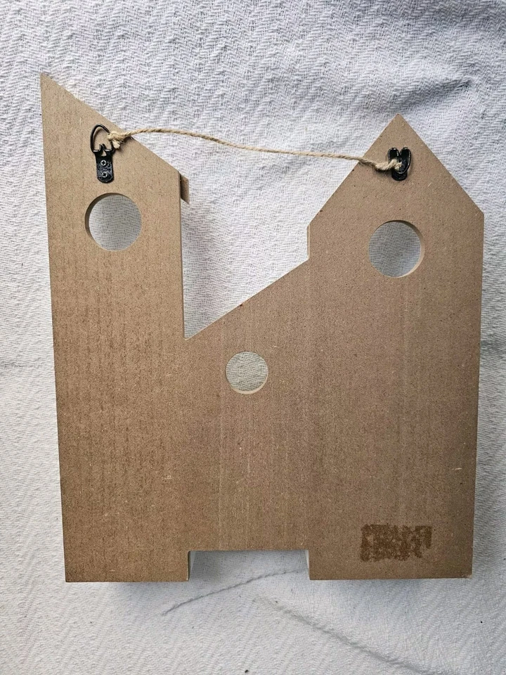 New! Big White Wall Hanging Planter Wood Birdhouse Planter - Image 3 of 4