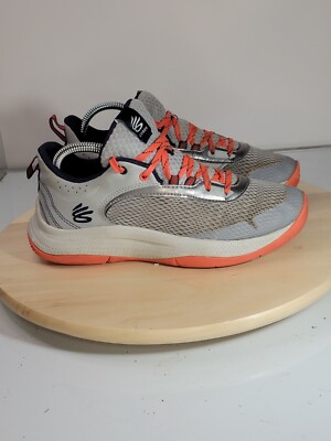 Under Armour Steph Curry 3Z6 Low Mod Grey Youth Shoes Size 7Y 3025091-101 