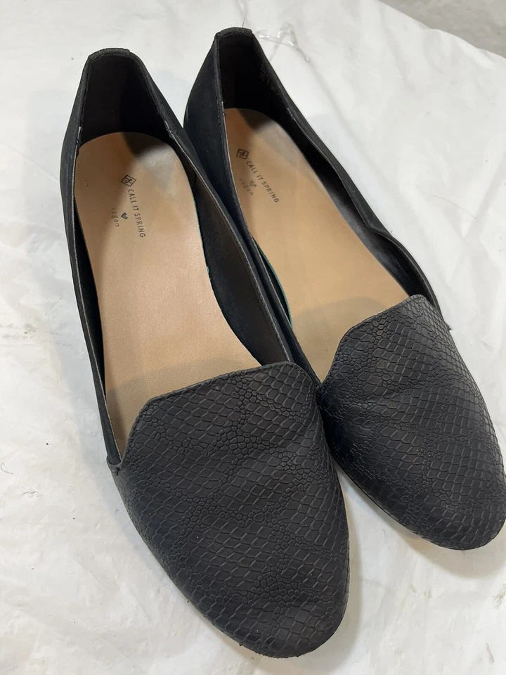 Call It Spring Womens Size 10 Dweidia Casual Fabric Loafers Flats Shoes Black - Image 2 of 4