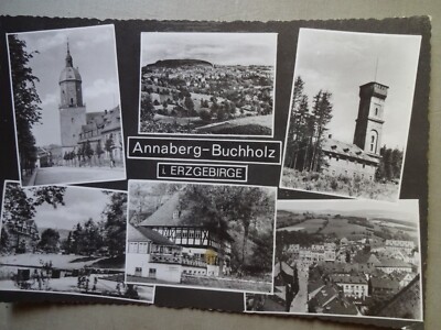 Postcard from Annaberg-Buchholz I. Erzgeb with 5 Views from 1967 Old Original (100)