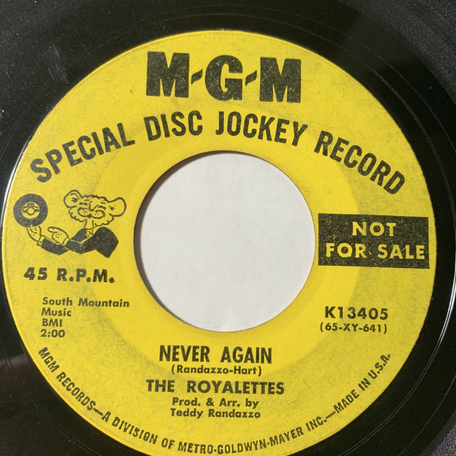 RARE COLLECTABLE 45 RPM: Special Disc Jockey Record NEVER AGAIN The ...
