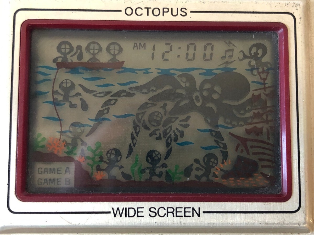 Nintendo Game & Watch Wide Screen Octopus Oc-22 Boxed MIJ