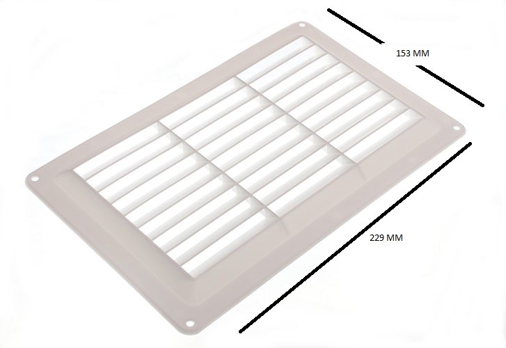 Fixed Louvre Air Vent Grille For Openings To 9 X 6 229mm 152mm Pack Of 25