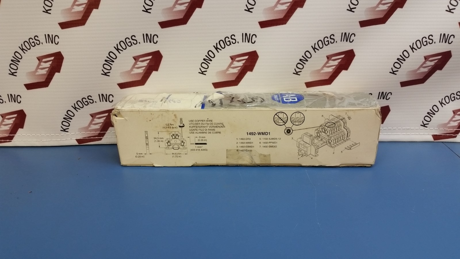 Box of 50 Allen-Bradley 1492-WMD1 Terminal Blocks