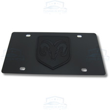 Ram Head 3d Emblem Stealth Matte Black Carbon License Plate Official Licensed Ram Head 3d Emblem Stealth Matte Black Carbon License Plate Official Licensed