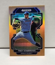 TREY DOMBROSKI 2022 Prizm Draft NEON ORANGE ~ Brewers ~ ROOKIE #'d /50