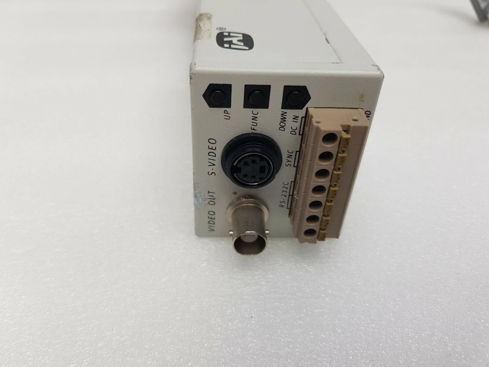 JAI CV-S3300 rear panel with video out, S-video and DC-in terminal