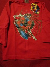 Marvel Boys Long Sleeve Red T Shirt Spiderman Size 6X