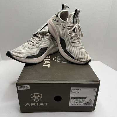 Ariat Ignite Eco Sneakers Women s Size 7B Cream Lace Up Athletic Shoes NEW