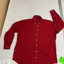 Red Nautica men 17  1/2 button-up 34/35 shirt classic fit true oxford . SKU327