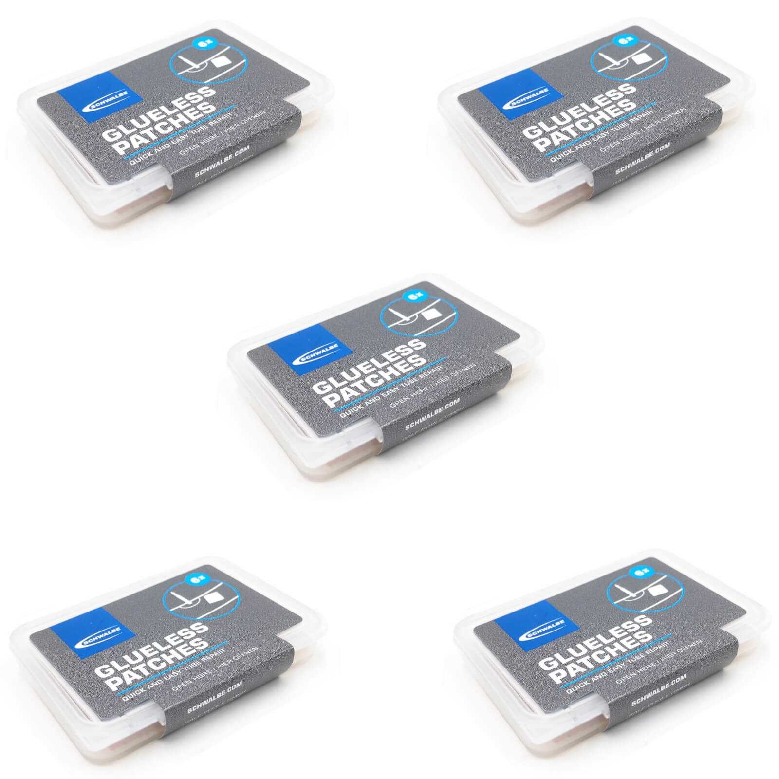 Bike Puncture Repair Kit Schwalbe Glueless Patches Pack of 6 Clear - Image 8