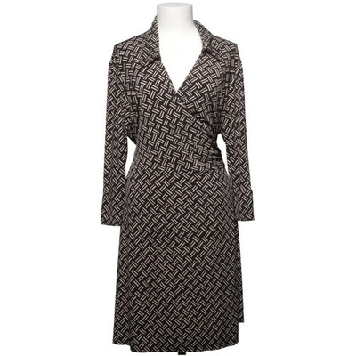 Laundry by Design, Wickelkleid, Größe: XL, Schwarz/Beige/Mehrfarbig #L3i
