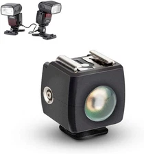 Optical Flash Slave Trigger JJC Hot Shoe Sync Adapter with PC Socket,Optical Sen