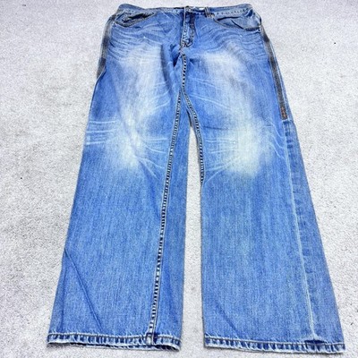 Roca Wear Jeans Men s Blue Straight Leg Pockets Size 38X32