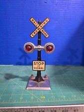 VINTAGE MARX RAILROAD STOP SIGNAL CHROME BASE
