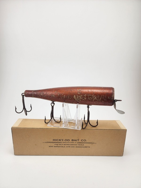 Vtg Tough Hicky-do W/ Box Saltwater Wood Striped Bass Surf Fishing Lure 