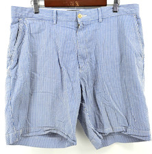 Polo by Ralph Lauren Prospect Short Mens 38 Blue White Pinstripe Seersucker