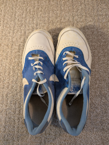 Vintage 80er Nike Swoosh X Bowlingschuhe Damengröße 8 blau weiß - Bild 12 von 16