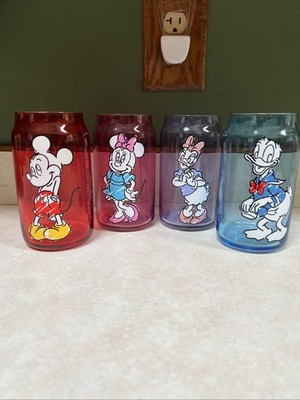 Disney Mickey Mouse And Friends Glass Tumblers